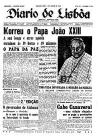 Segunda,  3 de Junho de 1963 (2ª edição)