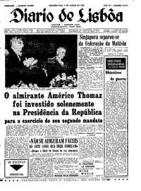 Segunda,  9 de Agosto de 1965 (1ª edição)