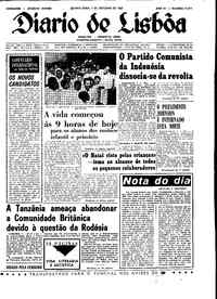 Quinta,  7 de Outubro de 1965 (1ª edição)