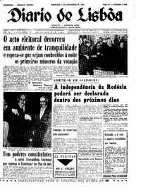 Domingo,  7 de Novembro de 1965 (1ª edição)