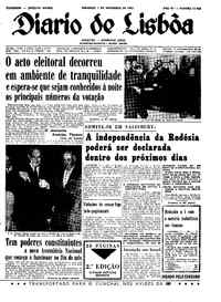 Domingo,  7 de Novembro de 1965 (3ª edição)