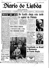 Quarta,  6 de Setembro de 1967 (1ª edição)