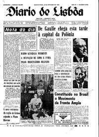 Quarta,  6 de Setembro de 1967 (2ª edição)