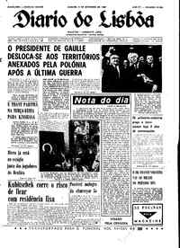 Sábado,  9 de Setembro de 1967 (2ª edição)