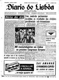 Sábado, 30 de Setembro de 1967 (1ª edição)