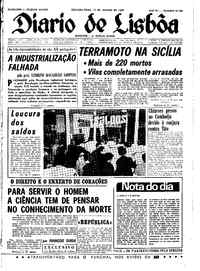 Segunda, 15 de Janeiro de 1968 (3ª edição)