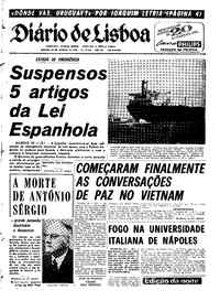 Sábado, 25 de Janeiro de 1969 (3ª edição)