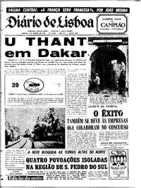 Sábado,  3 de Janeiro de 1970 (4ª edição)