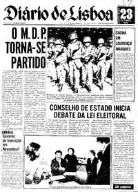 Quarta, 23 de Outubro de 1974 (1ª edição)