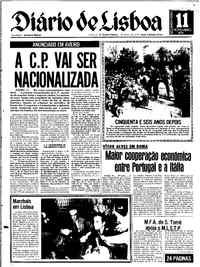 Segunda, 11 de Novembro de 1974 (1ª edição)