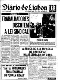 Quarta, 13 de Novembro de 1974 (1ª edição)