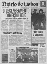 Segunda,  9 de Dezembro de 1974 (1ª edição)