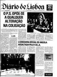 Segunda, 27 de Janeiro de 1975 (1ª edição)