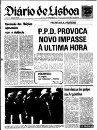 Quarta, 25 de Fevereiro de 1976