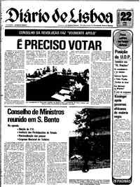 Quinta, 22 de Abril de 1976