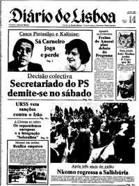 Segunda, 14 de Janeiro de 1980