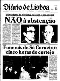 Sábado,  6 de Dezembro de 1980