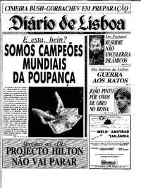 Terça, 31 de Outubro de 1989